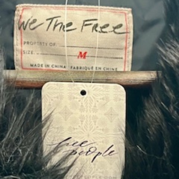 Free People All Night Faux Fur Jacket in Black, Women’s Size Medium NWT - Picture 13 of 14